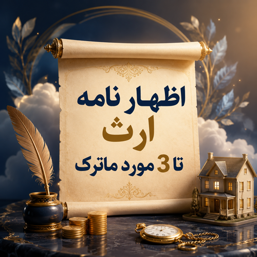 اظهار نامه ارث تا 3 مورد ماترک